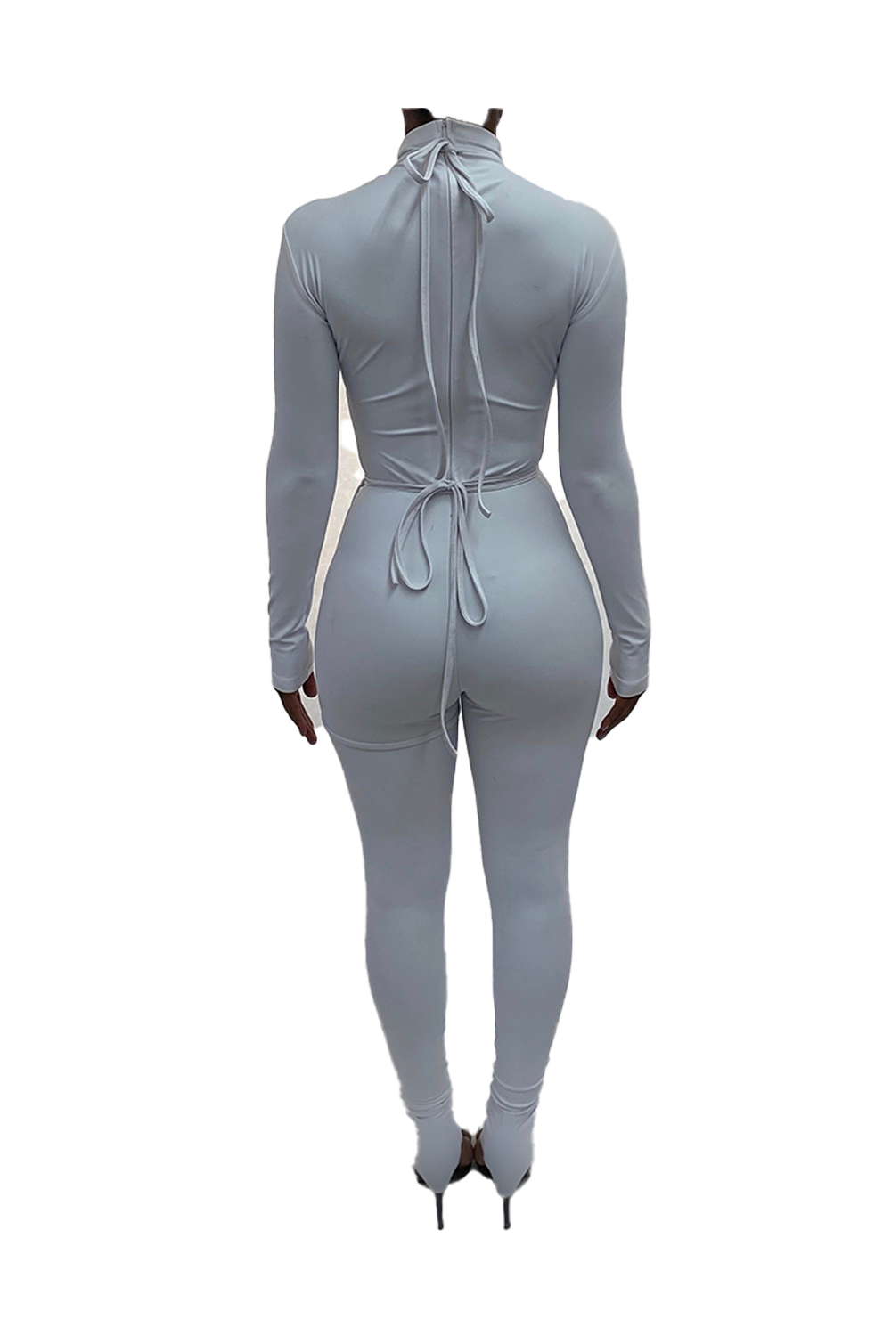 Cut-Out White Pant BodySuit