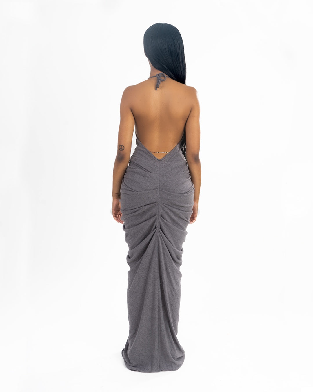 Gray Knit Maxi